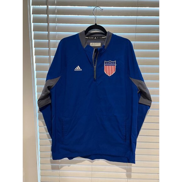 Adidas Team USA 1/4 Zip Pullover‎ - Size L - Picture 1 of 4